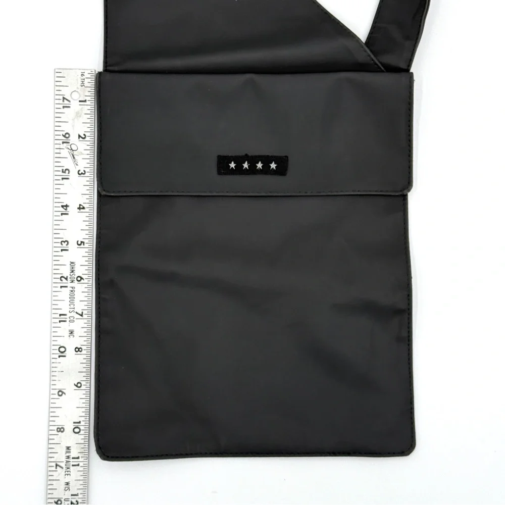 Black Vertical Technical Crossbody Bag